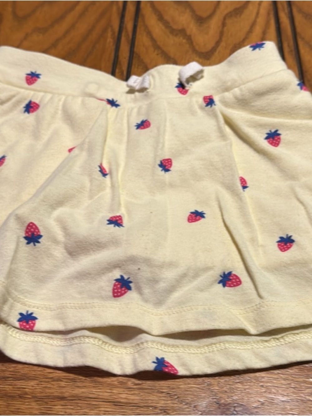 Cat & Jack Yellow Skirt with Pink & Blue Strawberry Print